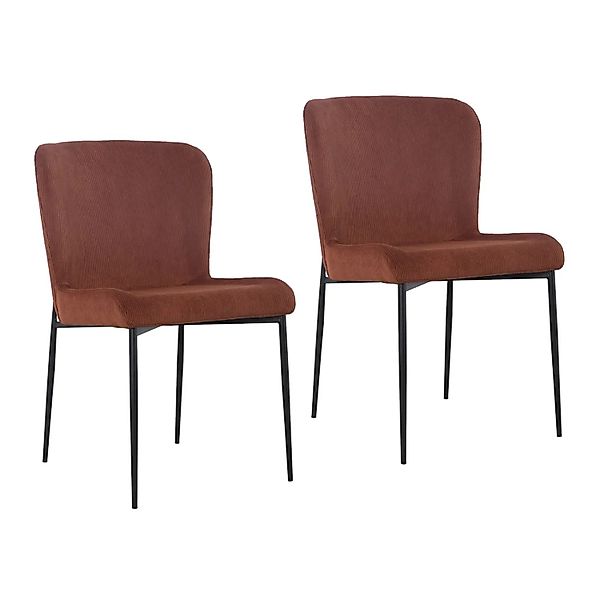 Svita Freddie Esszimmerstuhl 2er Set Cordbezug Polsterstuhl Esszimmer Küche günstig online kaufen