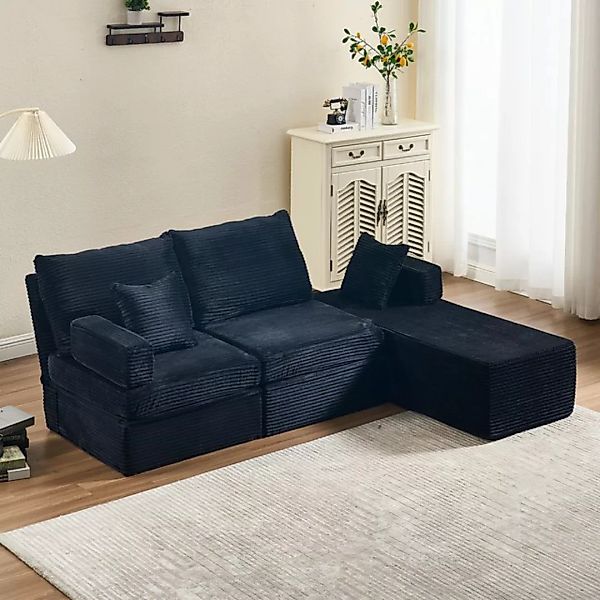 HOMYEDAMIC Big-Sofa XXXL Hort Ecksofa Doppelsofa with footstool deformierba günstig online kaufen