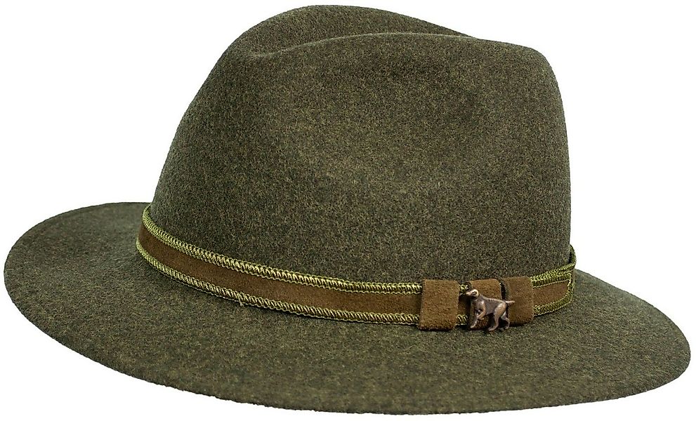 Skogen Filzhut Jagdhut mit Lederband "Jagdhund" braun oder oliv aus Wollfil günstig online kaufen