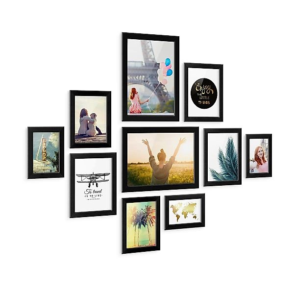 PHOTOLINI Bilderrahmen 10er Set breite Rahmen günstig online kaufen