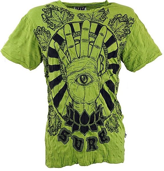 Guru-Shop T-Shirt Sure Herren T-Shirt Magic Eye - lemon Goa Style, Festival günstig online kaufen