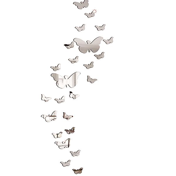 KINSI 3D-Wandtattoo 25 pcs Schmetterling Spiegel günstig online kaufen