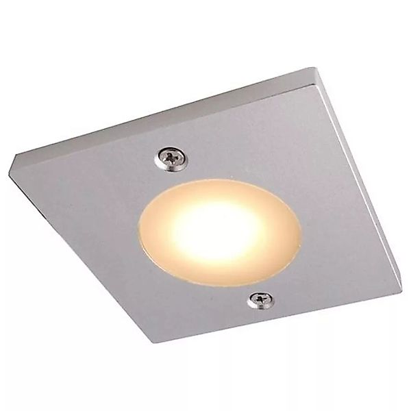 LED Möbelaufbauleuchte Fine Square in Silber-Matt 12V 3W günstig online kaufen