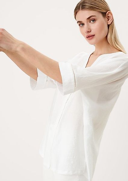 s.Oliver BLACK LABEL Langarmbluse Tunika mit Spitzendetails Spitze günstig online kaufen