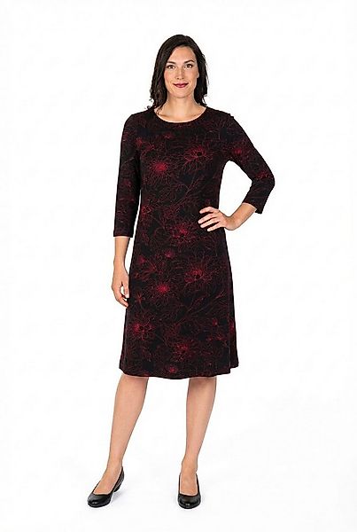 einfach Schön Midikleid Sandra schwarz-rot günstig online kaufen