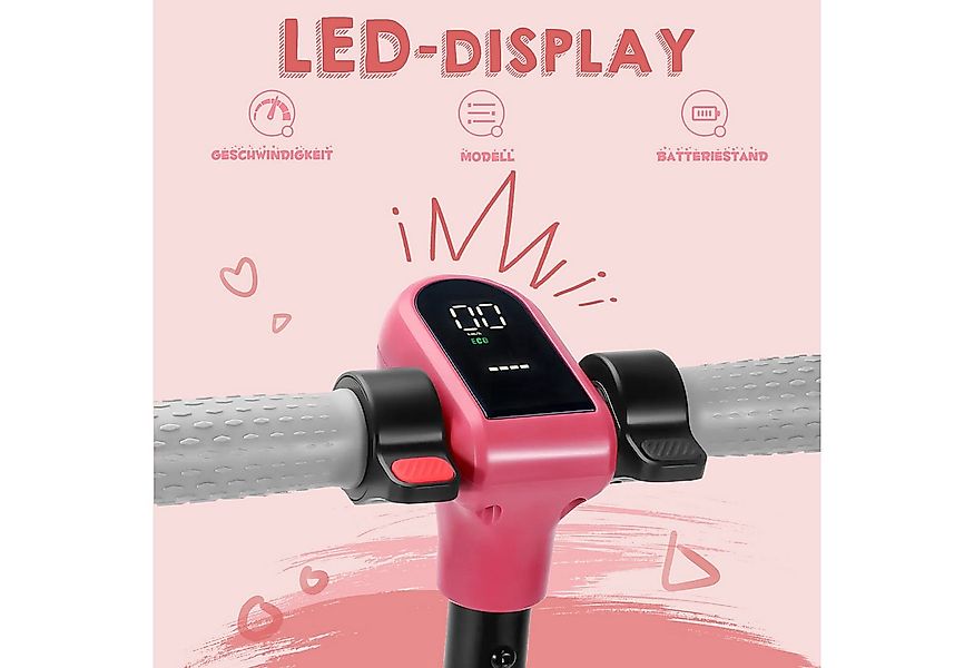 Vankel Elektro-Kinderroller E Scooter Kinder, ab 6 Jahren, 14km/h, Bunte LE günstig online kaufen