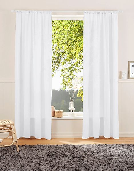 LeGer Home by Lena Gercke Vorhang "Lanea" Stangendurchzug 1 Stk. tlg. Leine günstig online kaufen