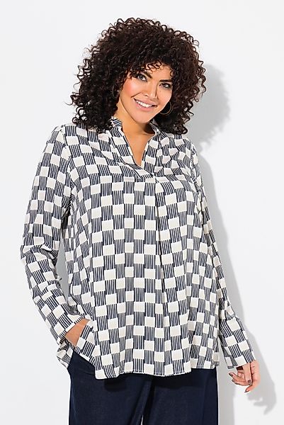 Ulla Popken Tunika Tunika A-Linie Stehkragen günstig online kaufen