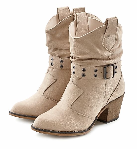 LASCANA Cowboy Stiefelette "Sommerstiefelette" Cowboy Boots, Western Stiefe günstig online kaufen