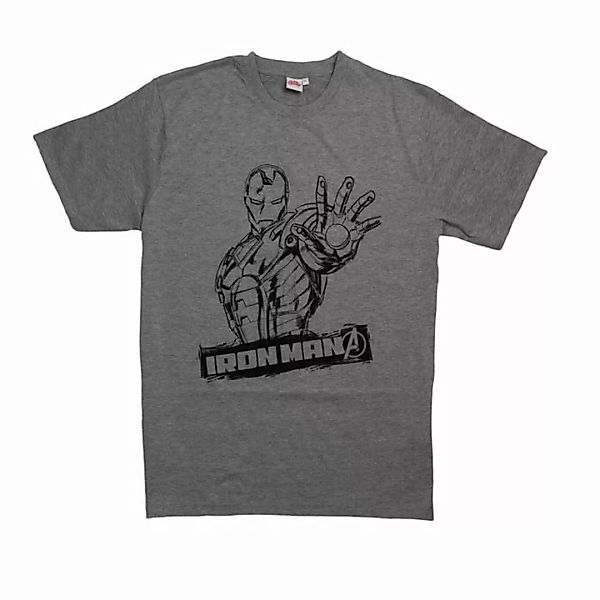 United Labels® T-Shirt Marvel T-Shirt für Männer – Iron Man Grau günstig online kaufen