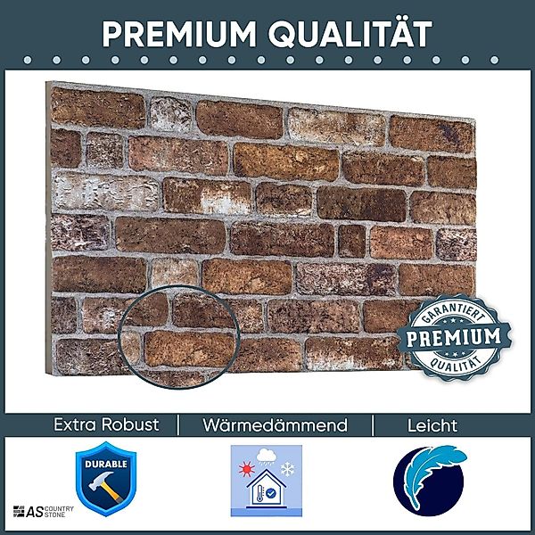 ASCountrystone Wandpaneel Backsteinoptik, BxL: 50,00x100,00 cm, günstig online kaufen