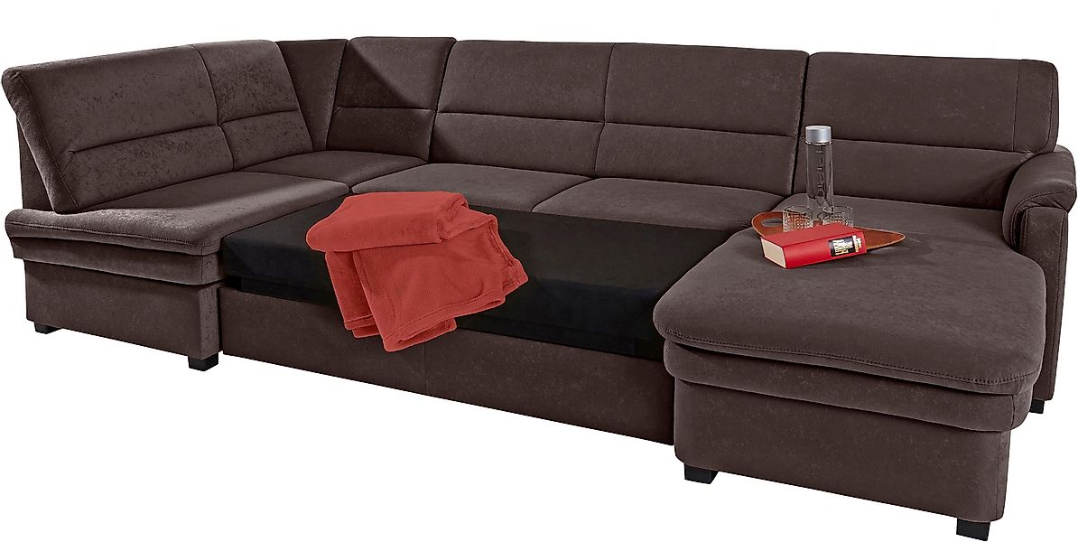 sit&more Wohnlandschaft "Pisa U-Form" mit Federkern, wahlweise mit Bettfunk günstig online kaufen