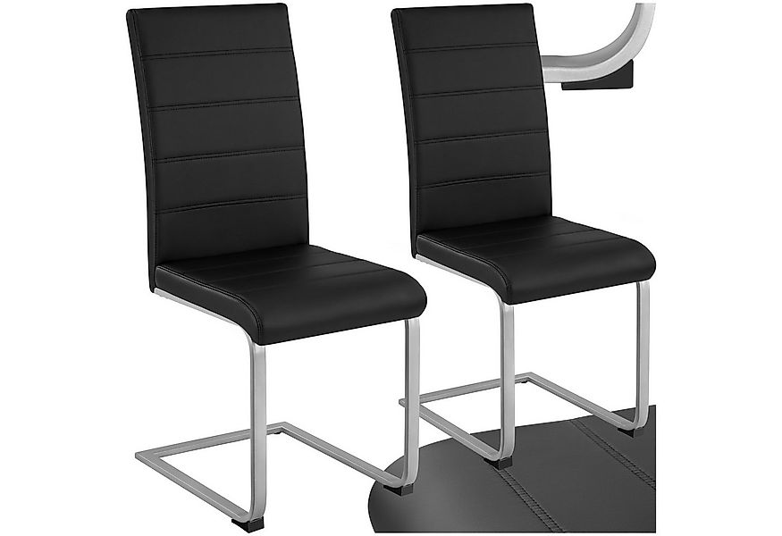 tectake Esszimmerstuhl Schwingstühle, gepolstert mit Kunstlederbezug, 41 x günstig online kaufen