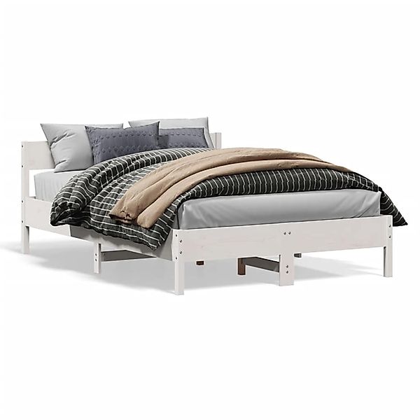 vidaXL Massivholzbett ohne Matratze Weiß 120x190 cm Kiefernholz 842775 günstig online kaufen