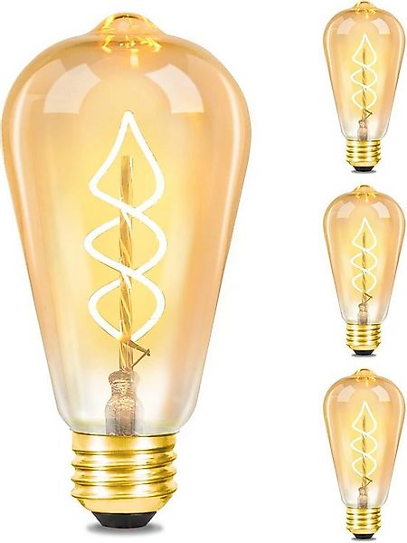 ZMH LED-Leuchtmittel LED Edison Glühbirne Vintage Glühlampe Dekorativ ST64 günstig online kaufen