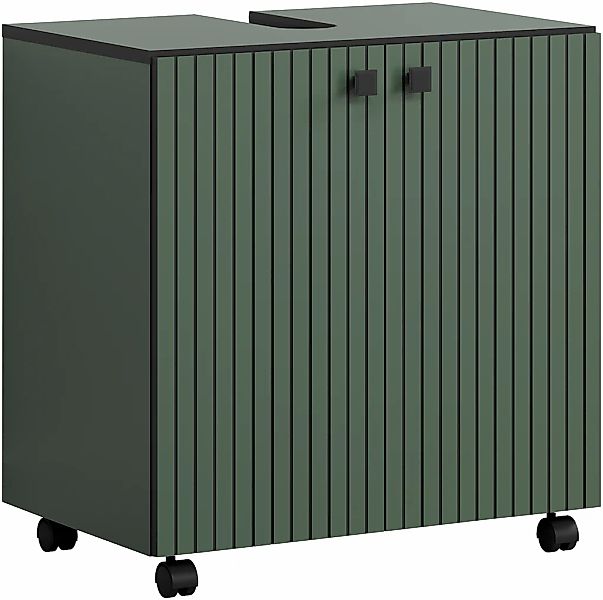 welltime Waschbeckenunterschrank "Amrum", Waschtisch auf Rollen - (B/T/H) w günstig online kaufen