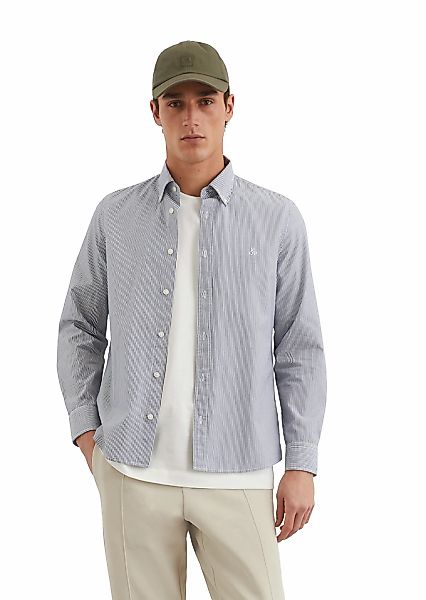 Marc OPolo Langarmhemd "aus Bio-Baumwoll-Popeline" günstig online kaufen