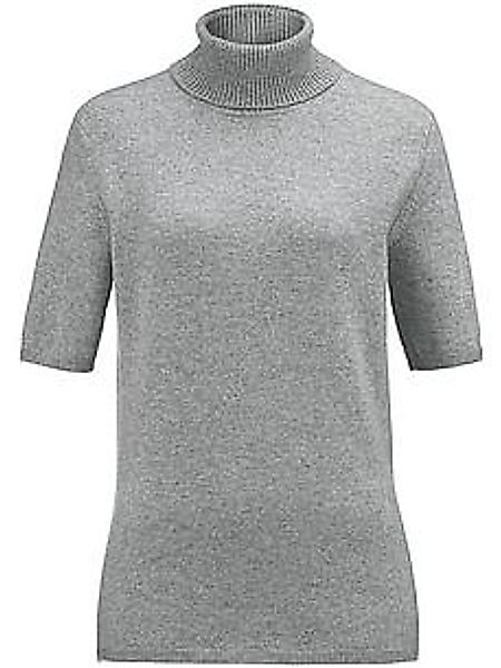 Rollkragen-Pullover aus 100% Premium-Kaschmir Peter Hahn Cashmere grau günstig online kaufen