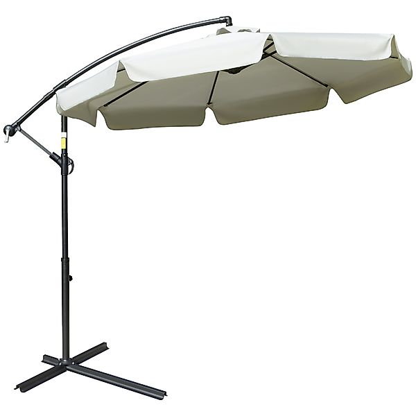Outsunny Sonnenschirm mit Schwenkbarem Schirm 2,7x2,7m mit Verstellbarem Da günstig online kaufen