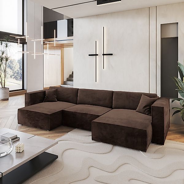 Masseno Ecksofa SARMO mit Schlaffunktion U-Form, günstig online kaufen