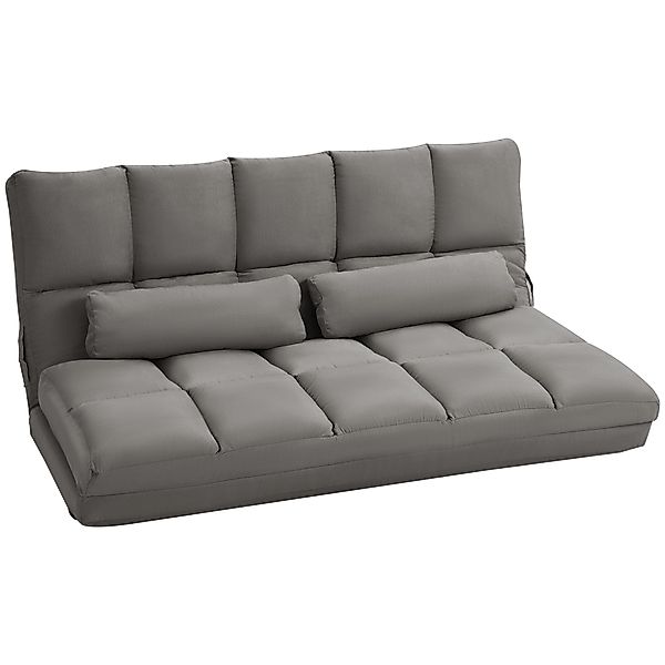 HOMCOM Modernes 2‑in‑1 Sofa, 7‑stufig verstellbare Rückenlehne & Kissen, Wo günstig online kaufen