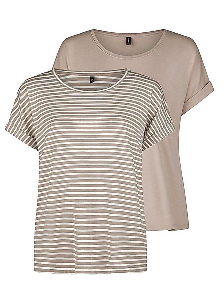 ONLY T-Shirt Damen Top MOSTER Regular Fit (2-tlg) Basic Kurzarm Tee Shirt m günstig online kaufen