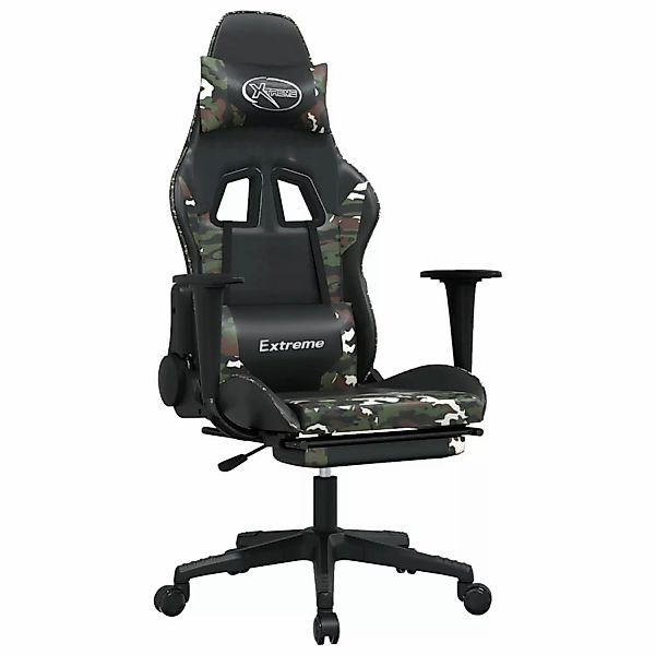 vidaXL Gaming-Stuhl mit Fußstütze Schwarz und Tarnfarben Kunstleder Modell günstig online kaufen