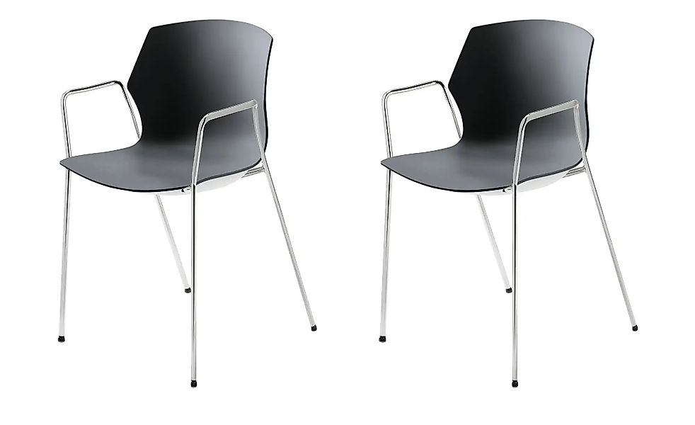 Stapelstuhl  2er Set MyPrimo ¦ grau ¦ Maße (cm): B: 55 H: 80,5 T: 53.0 Stüh günstig online kaufen