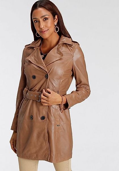 Maze Lederjacke im Trenchcoat-Look günstig online kaufen