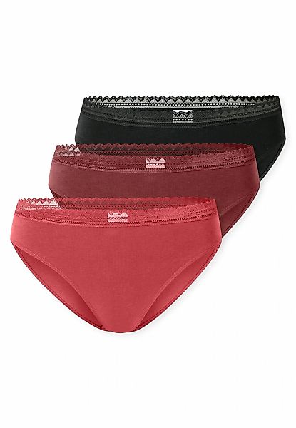 Schiesser Rioslip "Modern Multipacks" 3er Pack, Spitzenbänder, Baumwollmisc günstig online kaufen