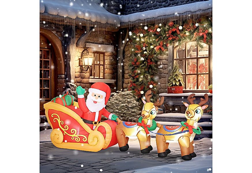 Outsunny Weihnachtsfigur Polyesterstoff (Weihnachtsdekoration, 1 St., Weihn günstig online kaufen