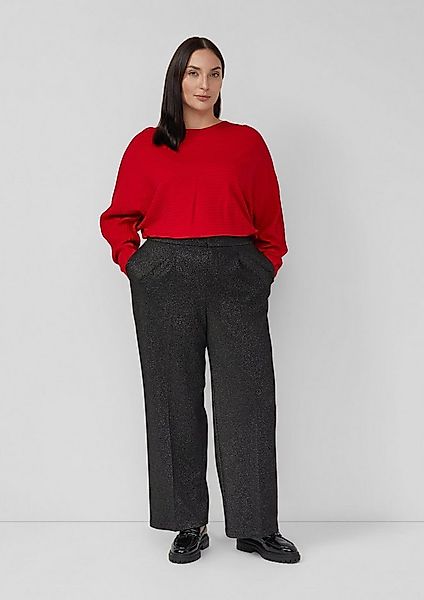 s.Oliver Chinos Hose Bundfaltenhose mit Glitzergarn und elastischem Bund günstig online kaufen