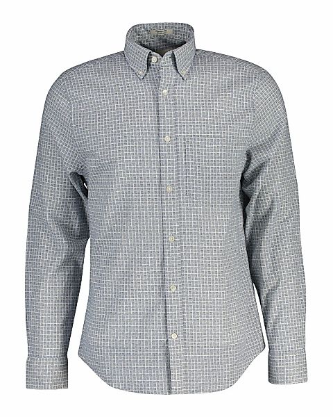 Gant Langarmhemd "REGULAR COTTON LINEN PRINT SHIRT" Regular fit mit Button- günstig online kaufen