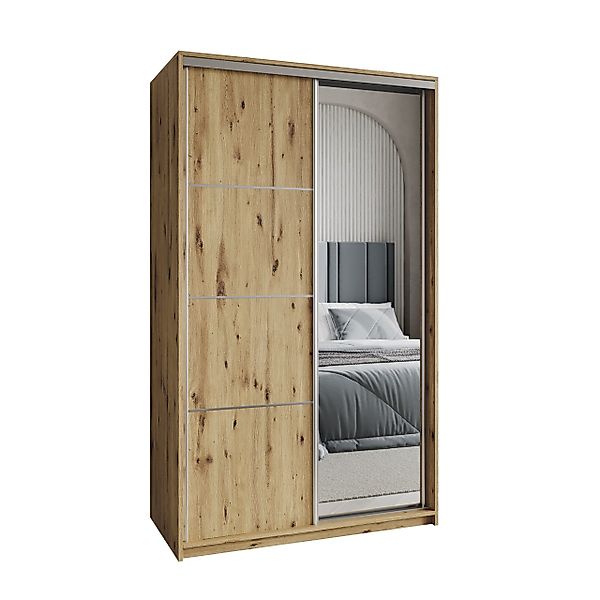 Masseno Schwebetürenschrank VARO Kleiderschrank mit Spiegel günstig online kaufen
