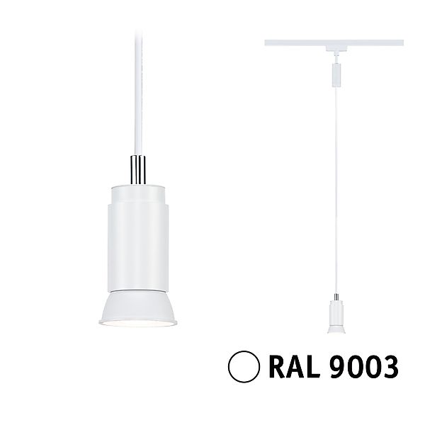Paulmann "URail Pendel Runa GU10 max. 10W dimmbar 230V Signalweiß" günstig online kaufen