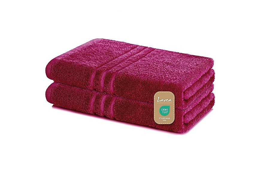 Lavea Duschtuch Elena-Frottierserie 70x140 cm, 100% Baumwolle (2er Set), 50 günstig online kaufen