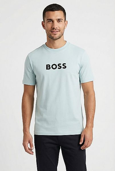 BOSS GREEN T-Shirt Rundhalsausschnitt, Regular Fit, Boss-Logodruck günstig online kaufen