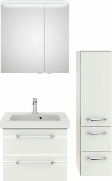 Saphir Badmöbel-Set "Balto Sprint 3-teilig, Mineralmarmor-Waschtisch mit LE günstig online kaufen