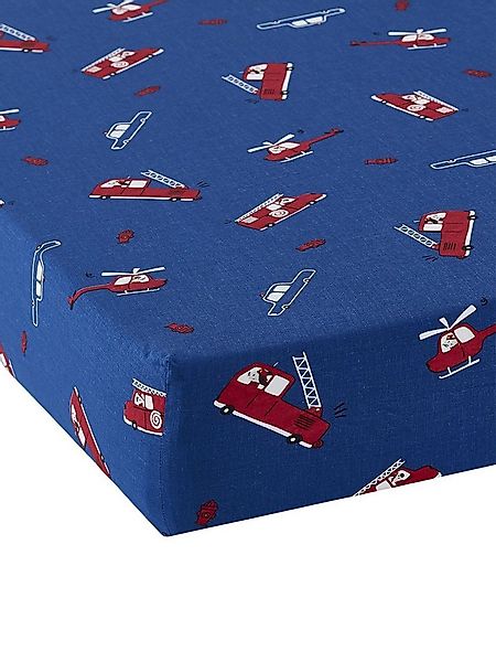 vertbaudet Spannbettlaken Kinder Spannbettlaken KLEINER FEUERWEHRMANN, Baum günstig online kaufen