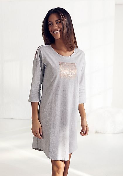 Vivance Dreams Nachthemd, mit abgerundetem Saum günstig online kaufen