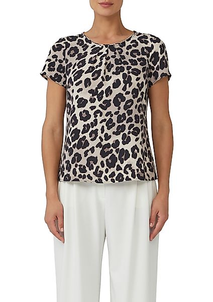 s.Oliver BLACK LABEL Kurzarmbluse mit All-Over günstig online kaufen