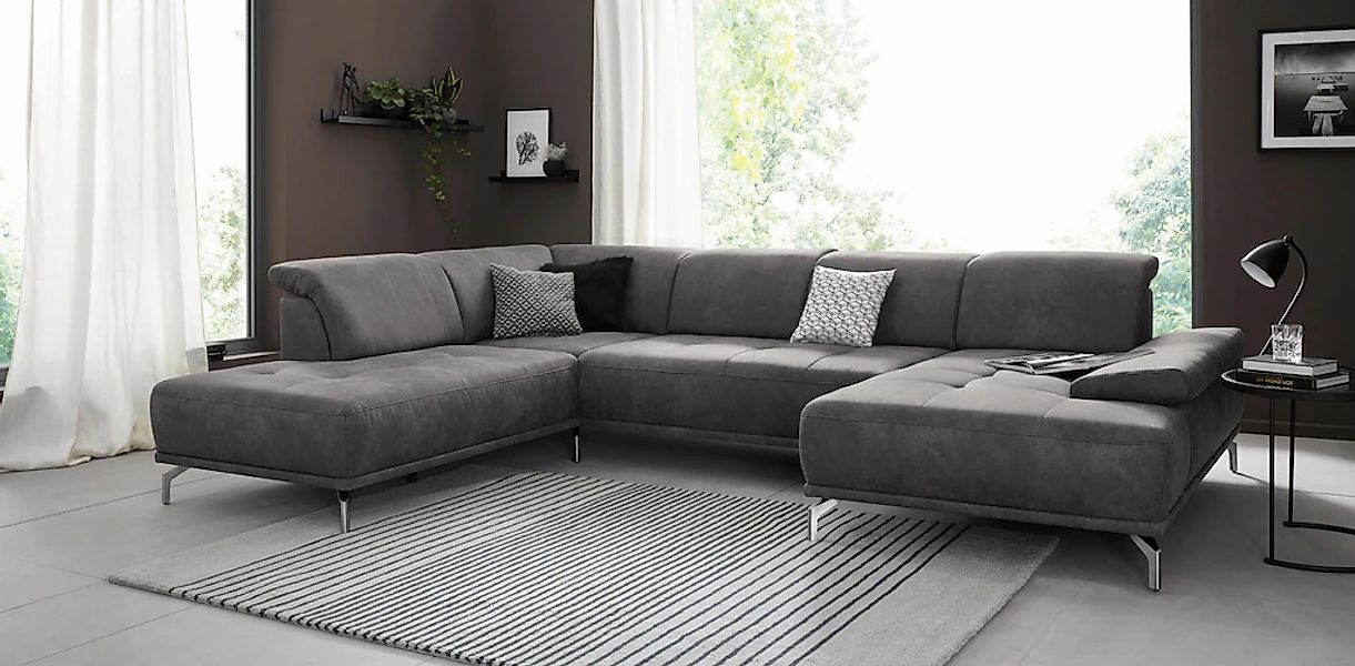 Home affaire Wohnlandschaft "Caluna" Inkl.Sitztiefenverstellung, wahlweise günstig online kaufen