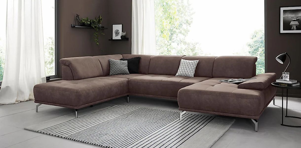 Home affaire Wohnlandschaft "Caluna" Inkl.Sitztiefenverstellung, wahlweise günstig online kaufen