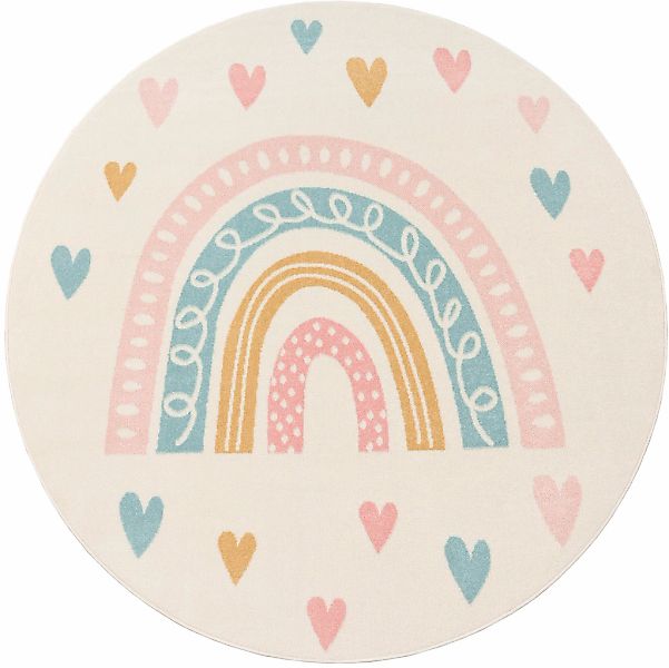 Paco Home Kinderteppich "Nino 887" rund 13 mm Höhe Kurzflor, Spielteppich, günstig online kaufen