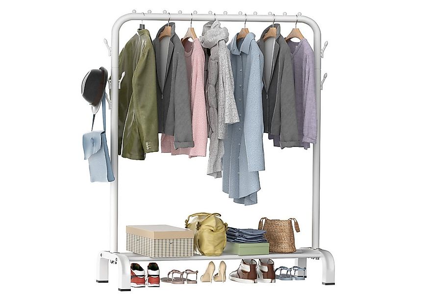 loefme Kleiderständer Kleiderständer Garderobenständer Metall mit Kleiderst günstig online kaufen