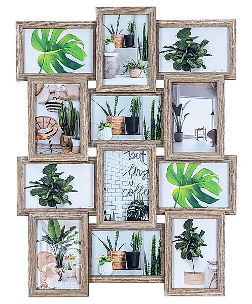 Levandeo® Bilderrahmen Collage, levandeo Bilderrahmen Collage 45x58cm 12 Fo günstig online kaufen