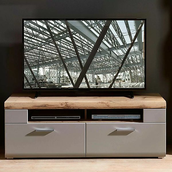 Lomadox TV-Lowboard FARO-36 in basalt mit Deckplatte in Eiche Altholz Nb., günstig online kaufen