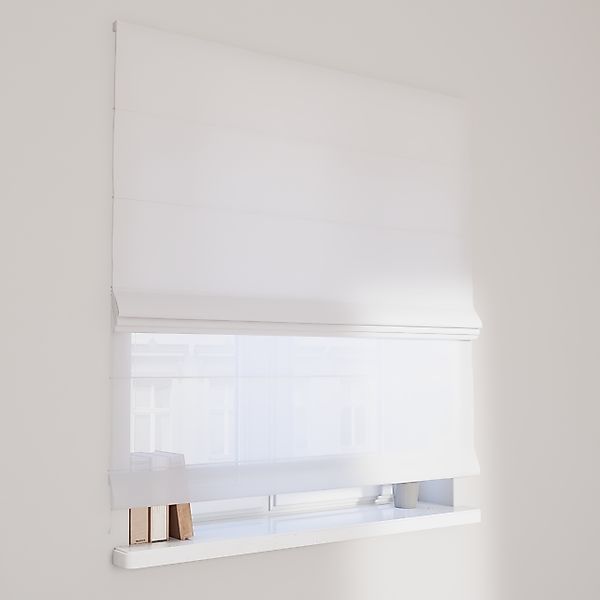 Dekoria Doppelraffrollo Duo, weiß, 120 x 160 cm günstig online kaufen