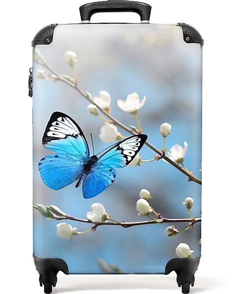 NoBoringSuitcases.com© Hartschalen-Trolley Blumen - Schmetterling - günstig online kaufen