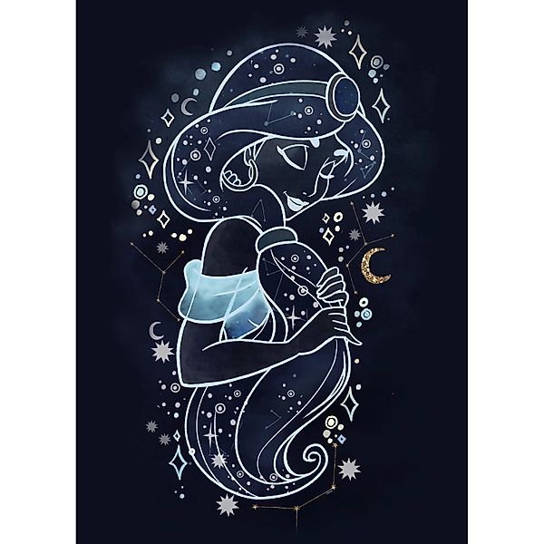 Komar Bild "Jasmin Stars" Disney 1 Stk. tlg. Wandbild zur Dekoration im Kin günstig online kaufen